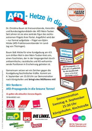 AFD Hetze in die Tonne