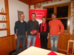 Von links: Frederick Wunderle, Jordan Murphy, Dorothee Schlegel und Joachim Thees